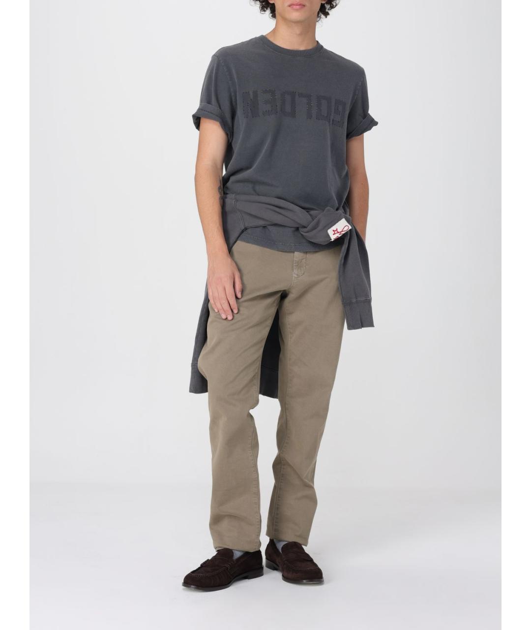 GOLDEN GOOSE DELUXE BRAND Серая футболка, фото 3