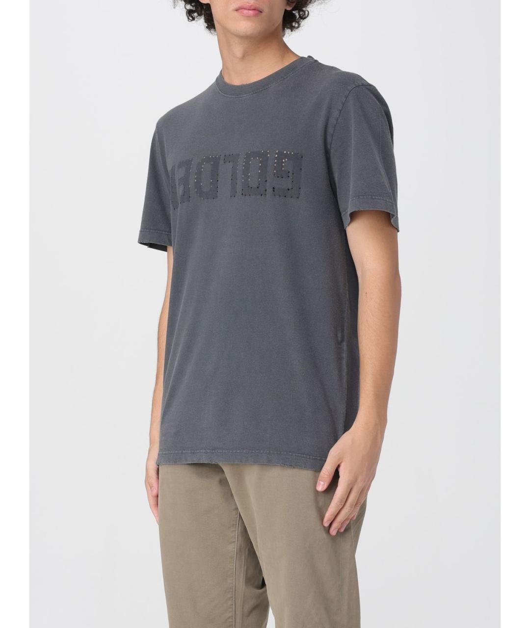 GOLDEN GOOSE DELUXE BRAND Серая футболка, фото 5
