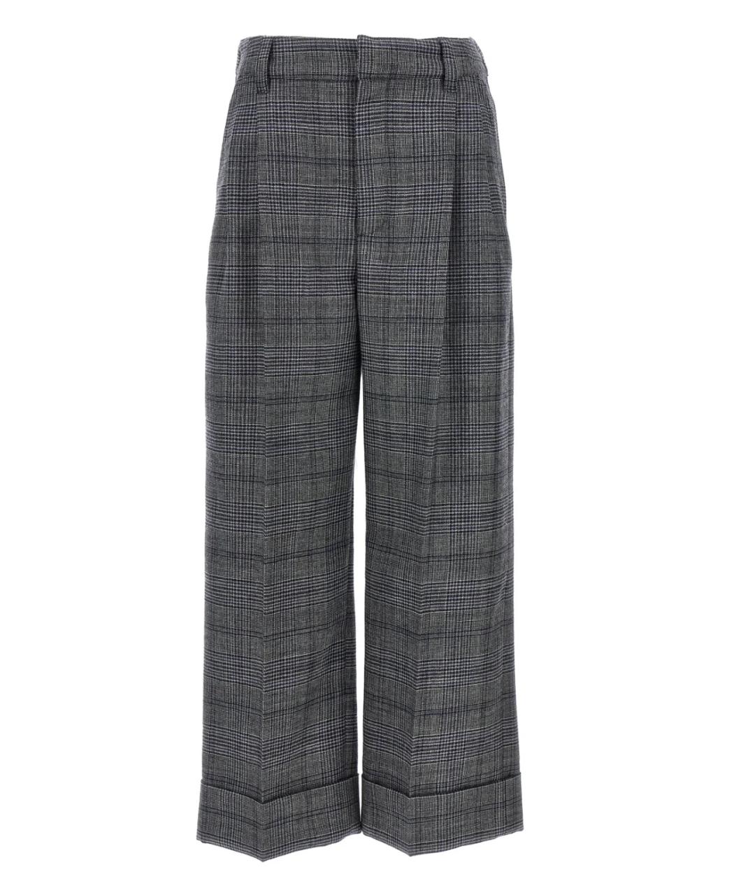 BRUNELLO CUCINELLI Антрацитовые прямые брюки, фото 1