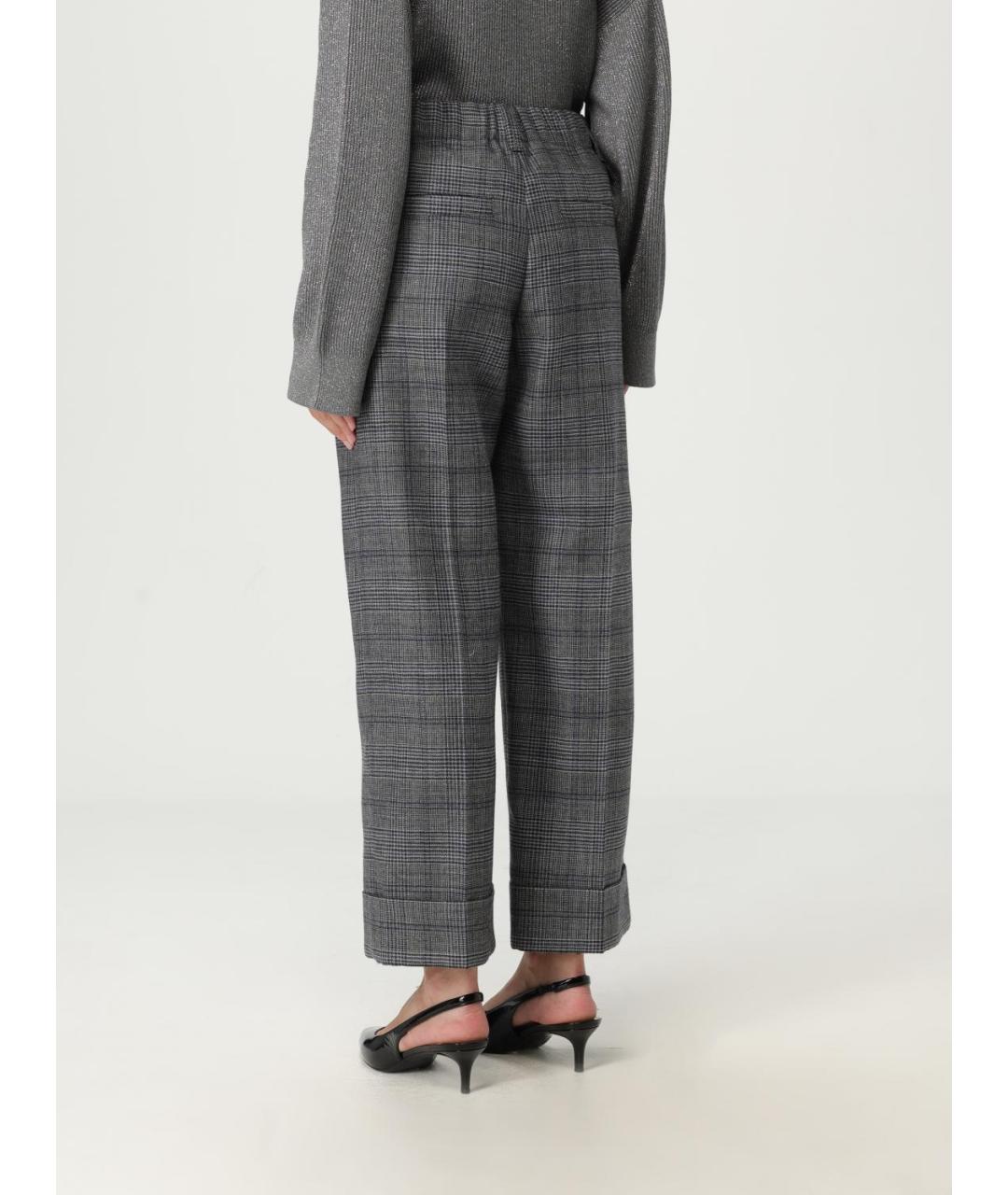 BRUNELLO CUCINELLI Антрацитовые прямые брюки, фото 4