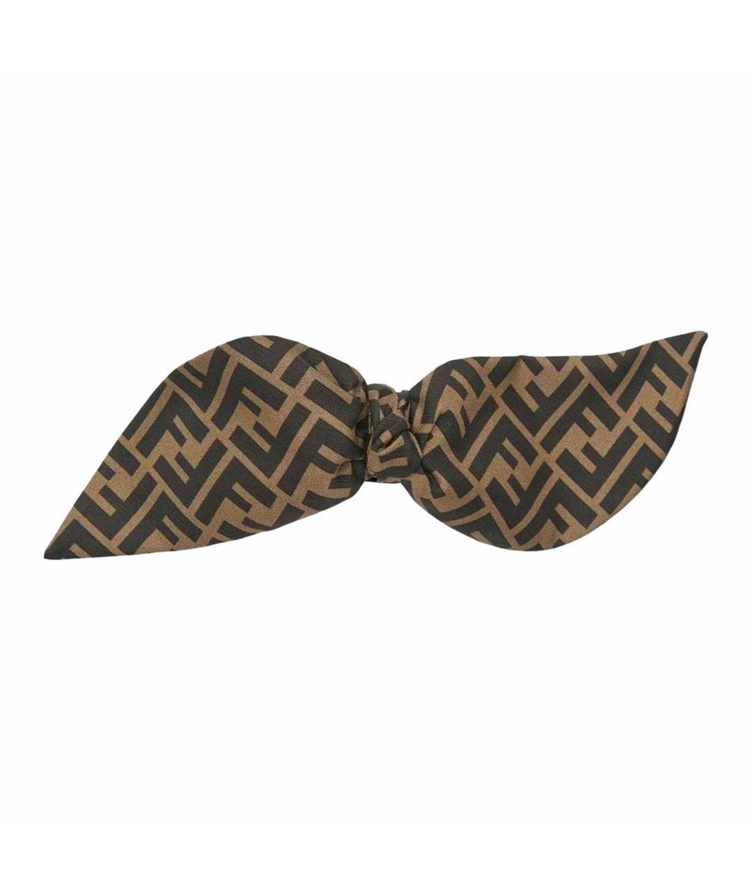 FENDI Коричневая заколка, фото 1