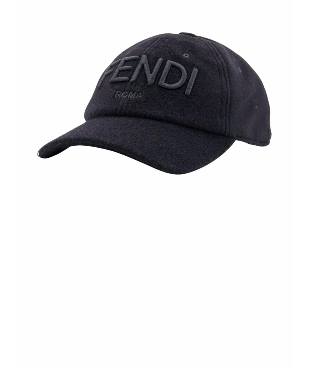 FENDI Черная хлопковая кепка/бейсболка, фото 1