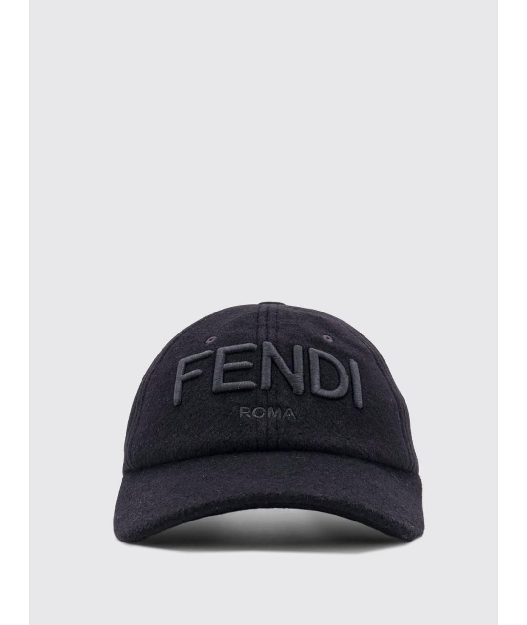 FENDI Черная хлопковая кепка/бейсболка, фото 2
