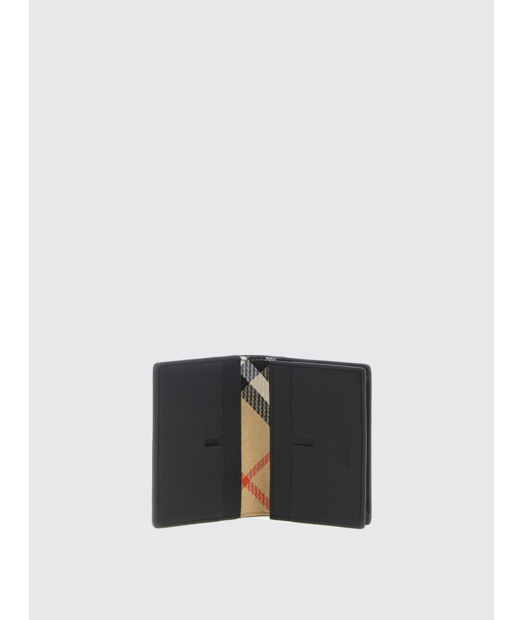 BURBERRY Черный кожаный кардхолдер, фото 2