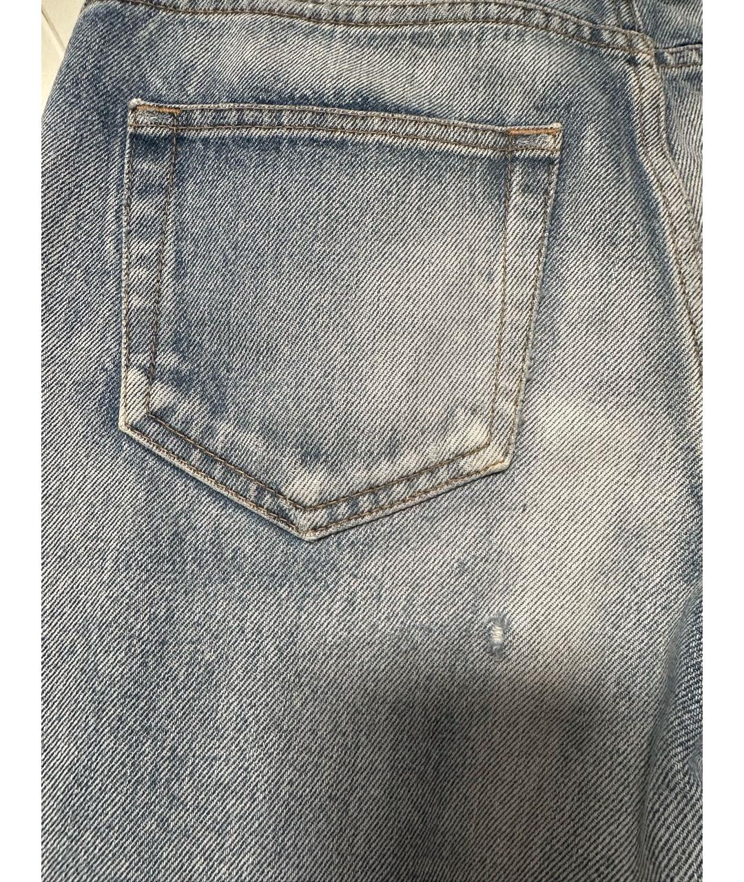 SAINT LAURENT Голубые хлопковые джинсы слим, фото 6