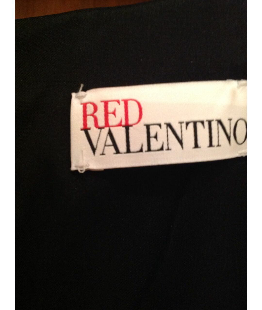 RED VALENTINO Черное ацетатное повседневное платье, фото 5