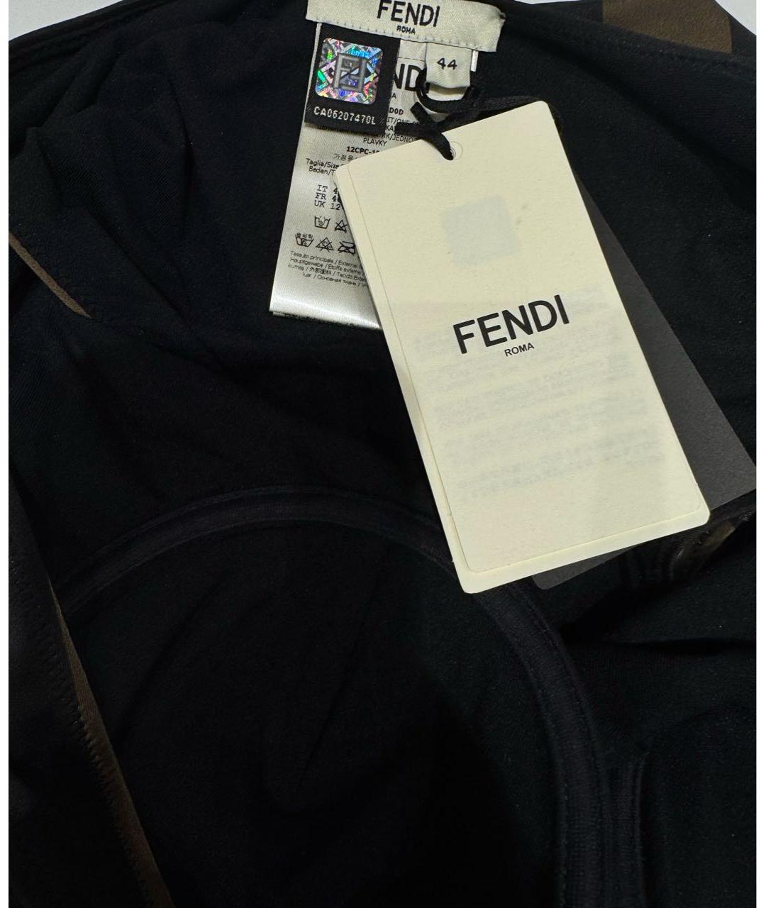 FENDI Хаки полиамидовый купальник, фото 4