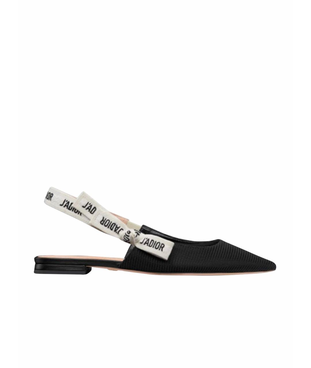 CHRISTIAN DIOR Черные лодочки на низком каблуке, фото 1