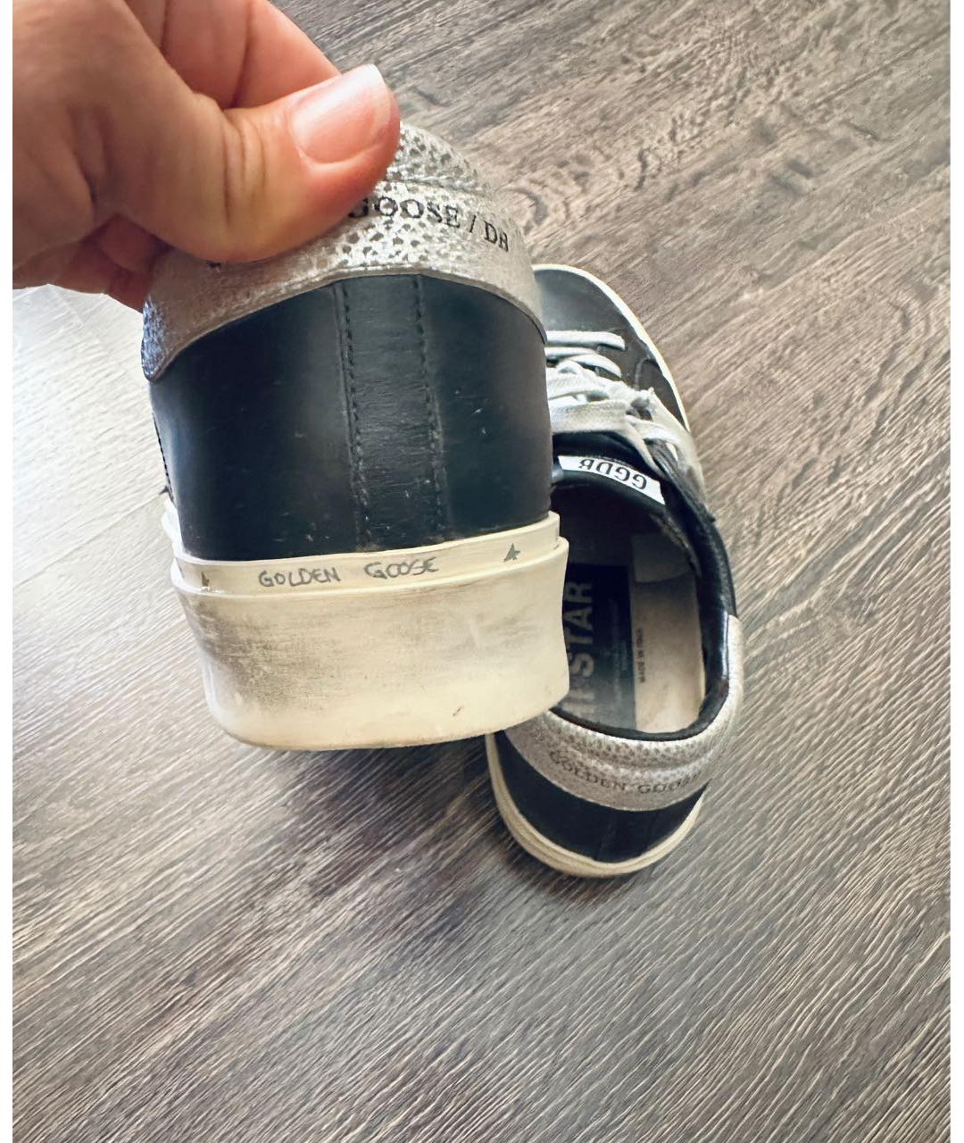 GOLDEN GOOSE DELUXE BRAND Черные кожаные кеды, фото 3