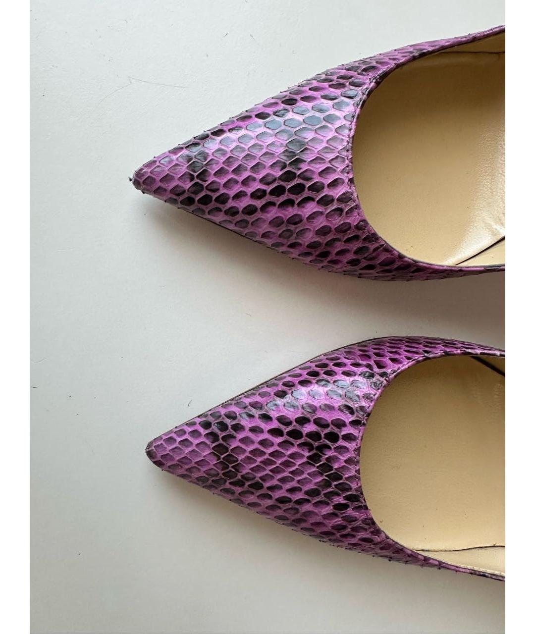 JIMMY CHOO Фиолетовые туфли из экзотической кожи, фото 6
