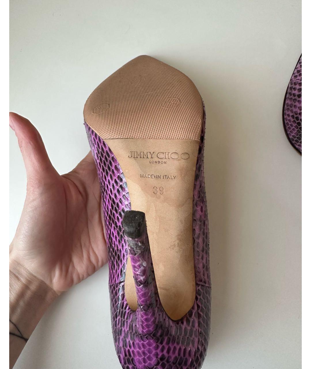 JIMMY CHOO Фиолетовые туфли из экзотической кожи, фото 7