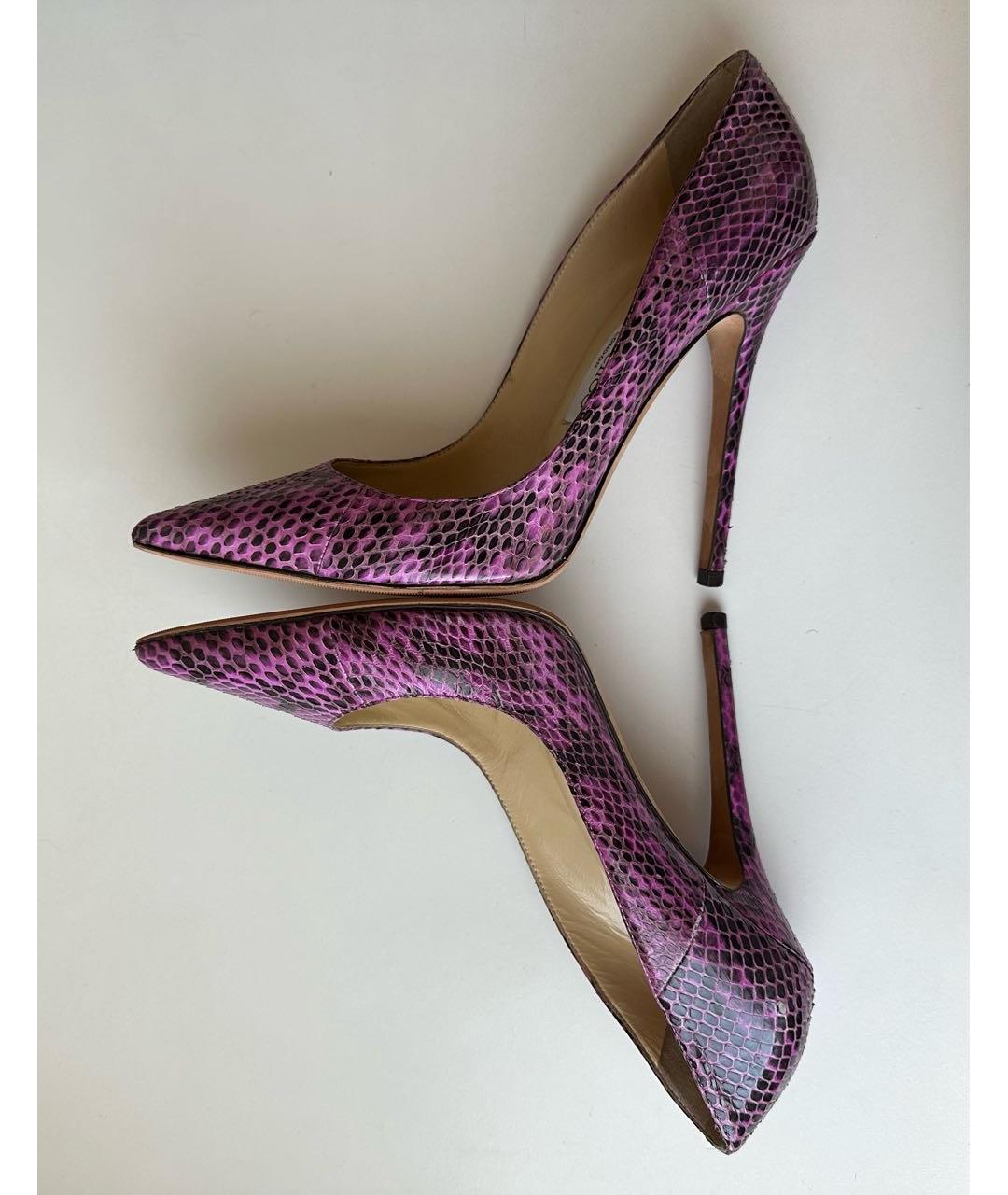 JIMMY CHOO Фиолетовые туфли из экзотической кожи, фото 5