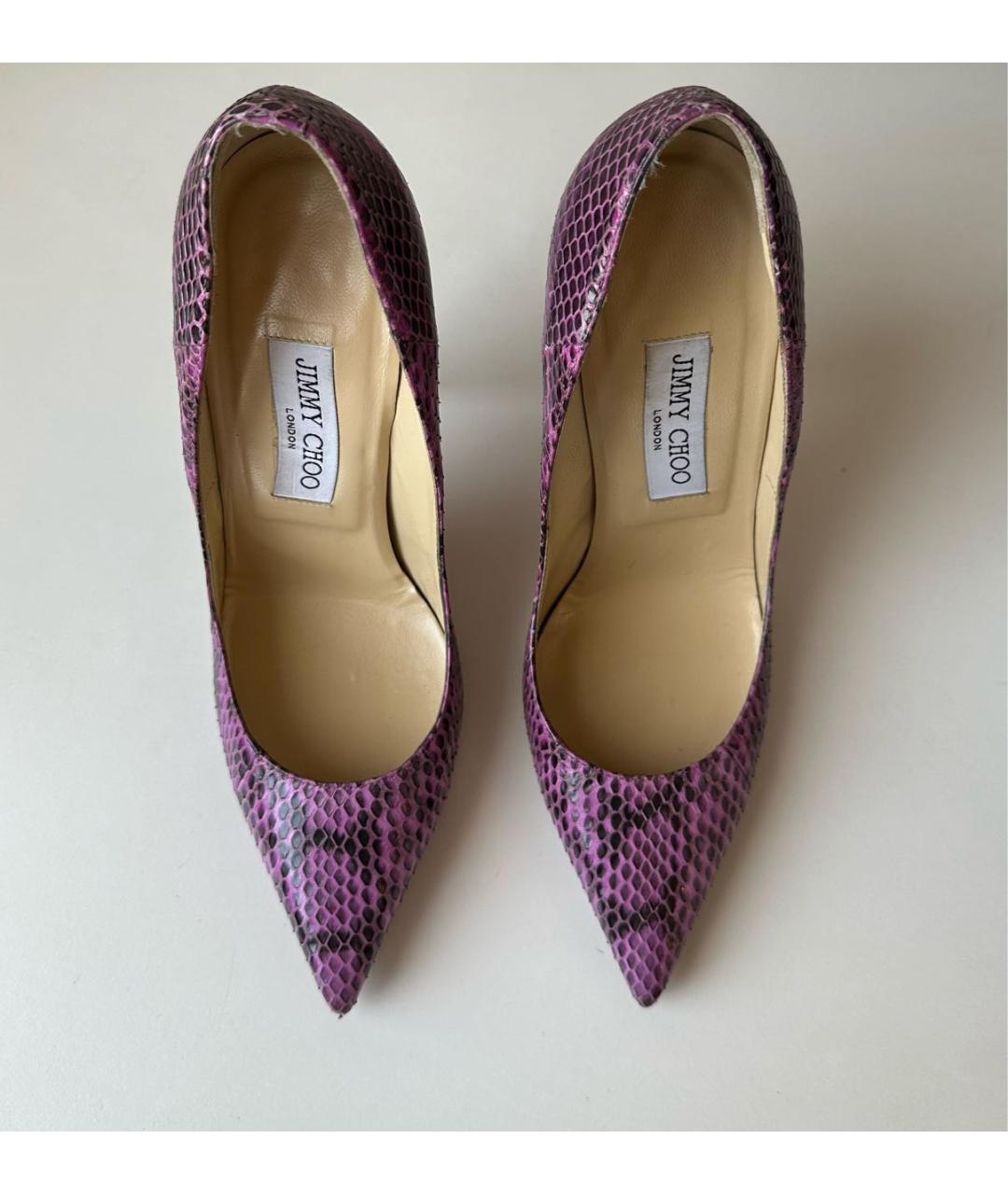 JIMMY CHOO Фиолетовые туфли из экзотической кожи, фото 2