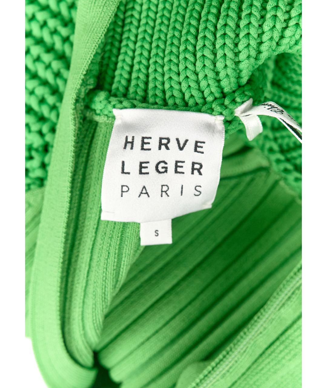 HERVE LEGER Зеленый вискозный костюм с юбками, фото 4