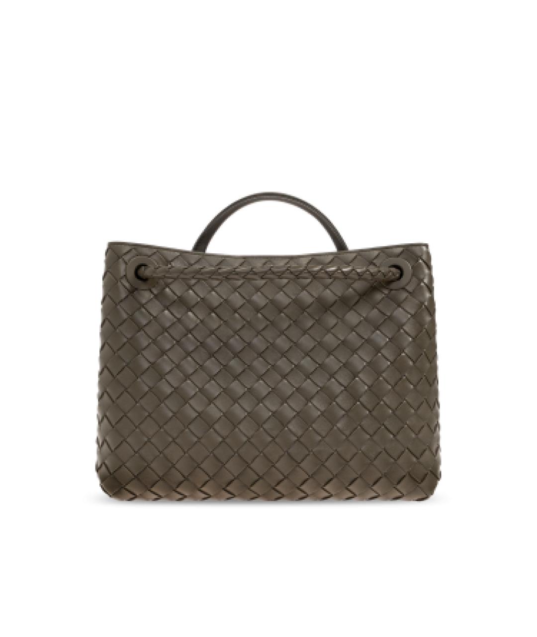 BOTTEGA VENETA Хаки кожаная сумка тоут, фото 2
