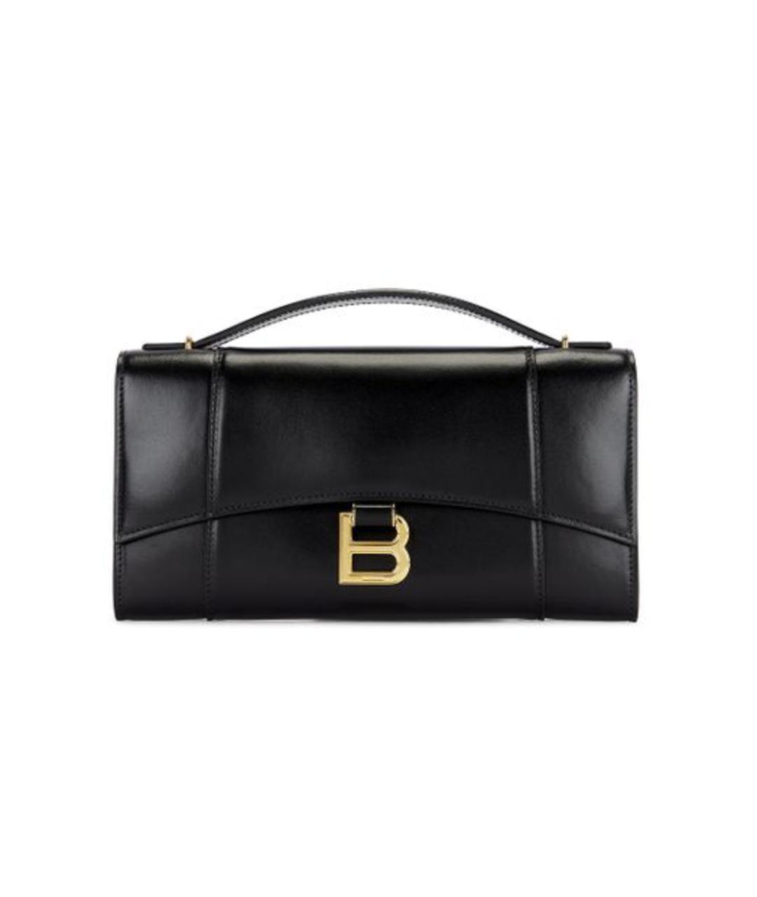 BALENCIAGA Черная кожаная сумка с короткими ручками, фото 1