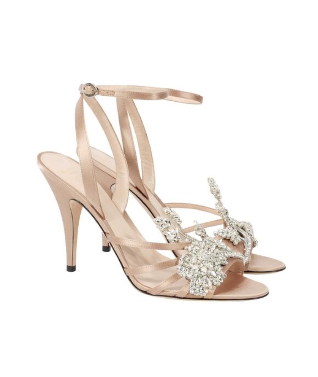 VALENTINO Золотые босоножки, фото 5