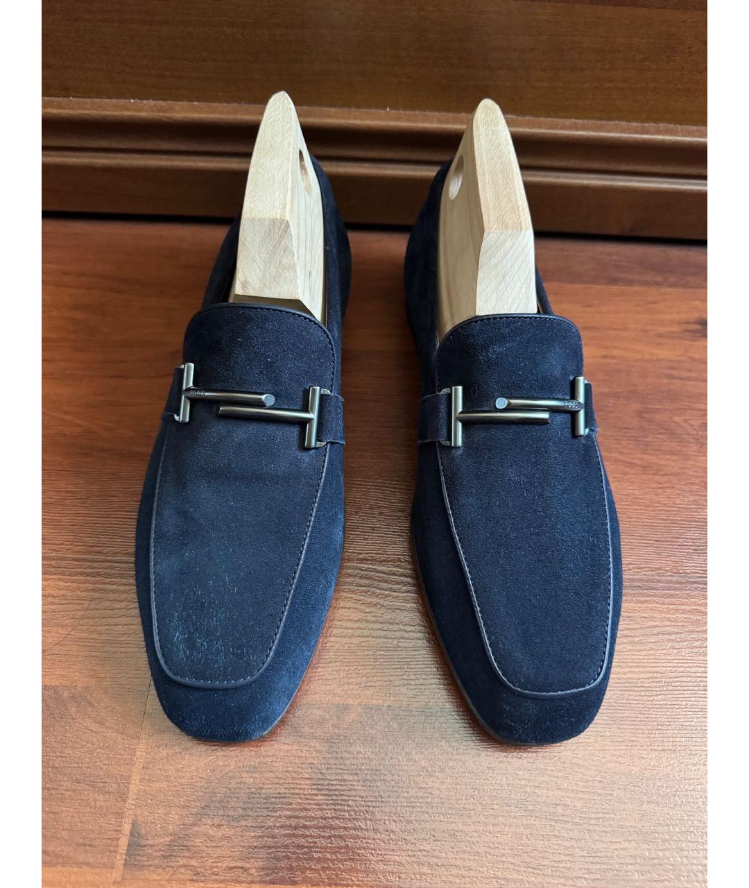 TOD'S Темно-синие замшевые лоферы, фото 3