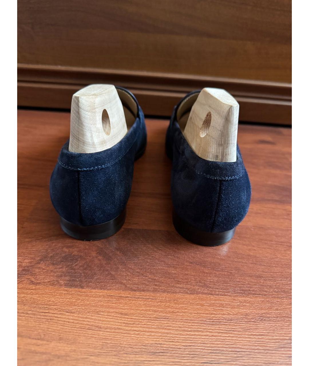 TOD'S Темно-синие замшевые лоферы, фото 4