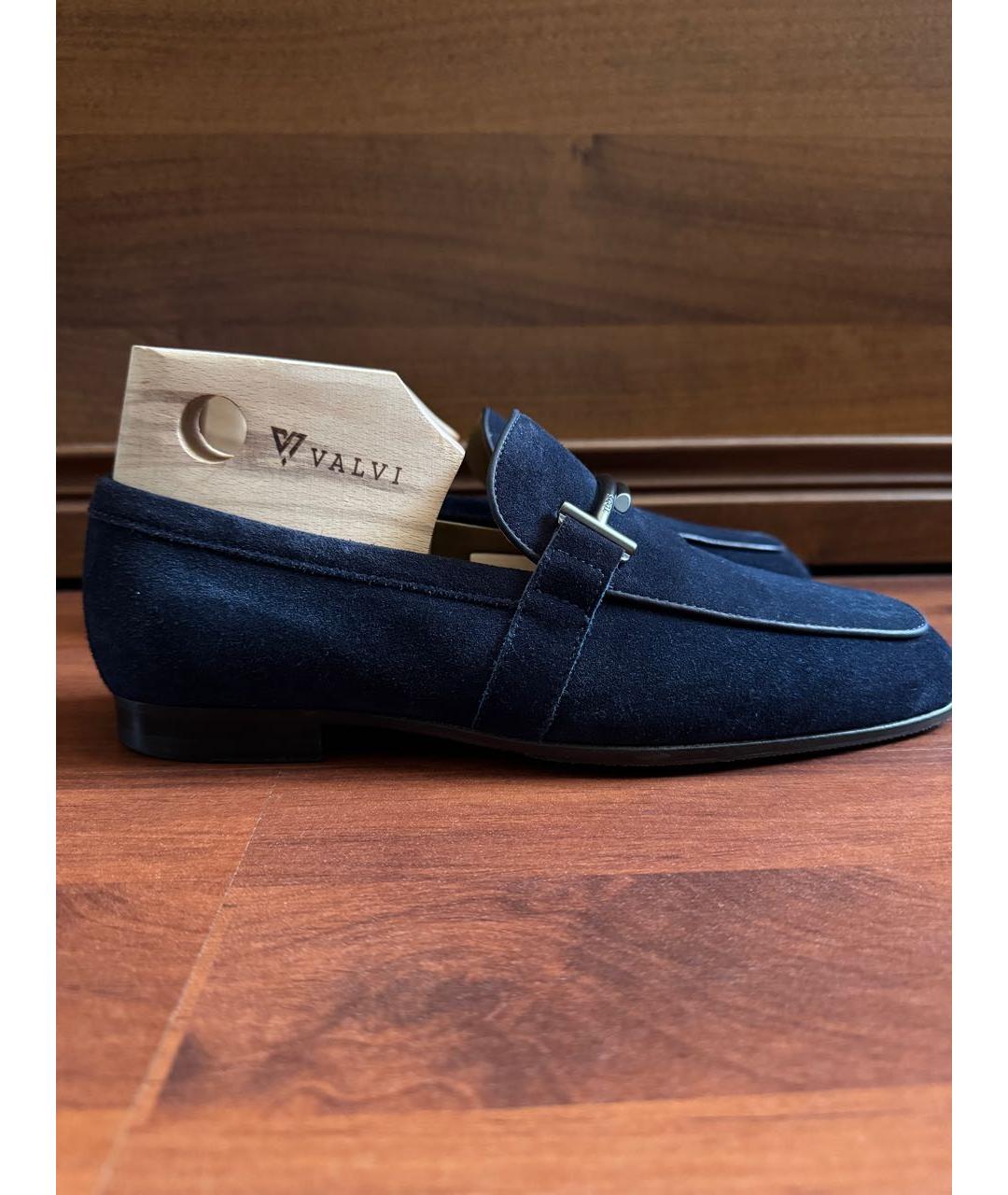 TOD'S Темно-синие замшевые лоферы, фото 8