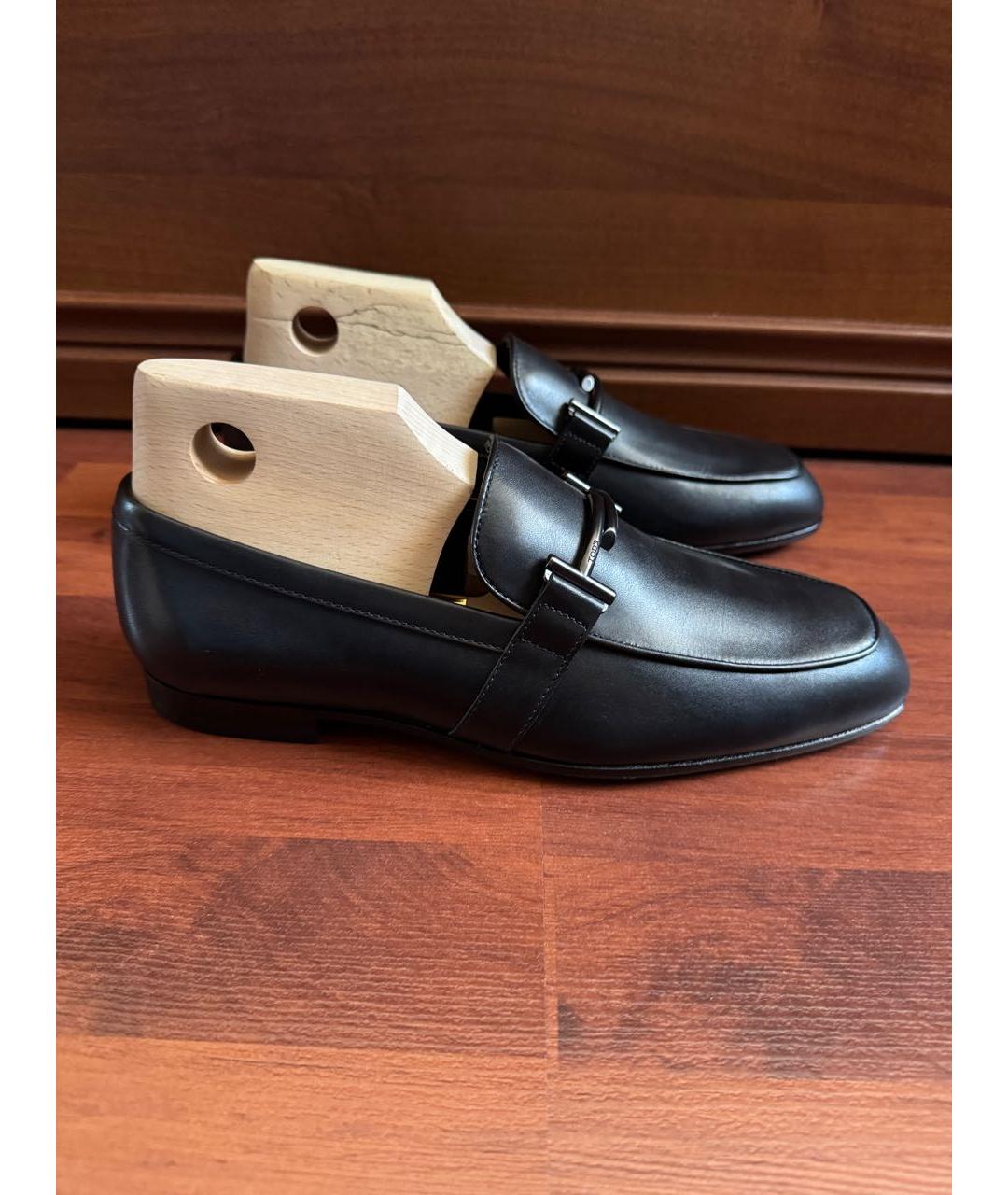 TOD'S Черные кожаные лоферы, фото 7