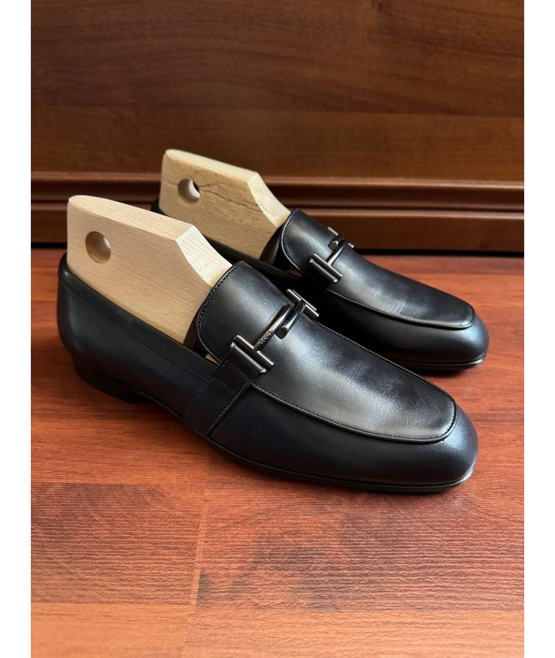 TOD'S Черные кожаные лоферы, фото 3