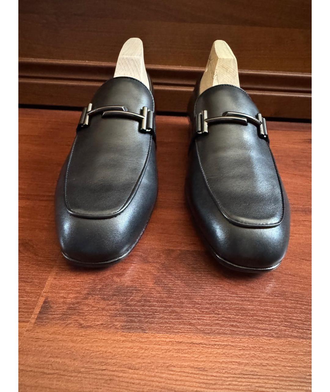 TOD'S Черные кожаные лоферы, фото 2
