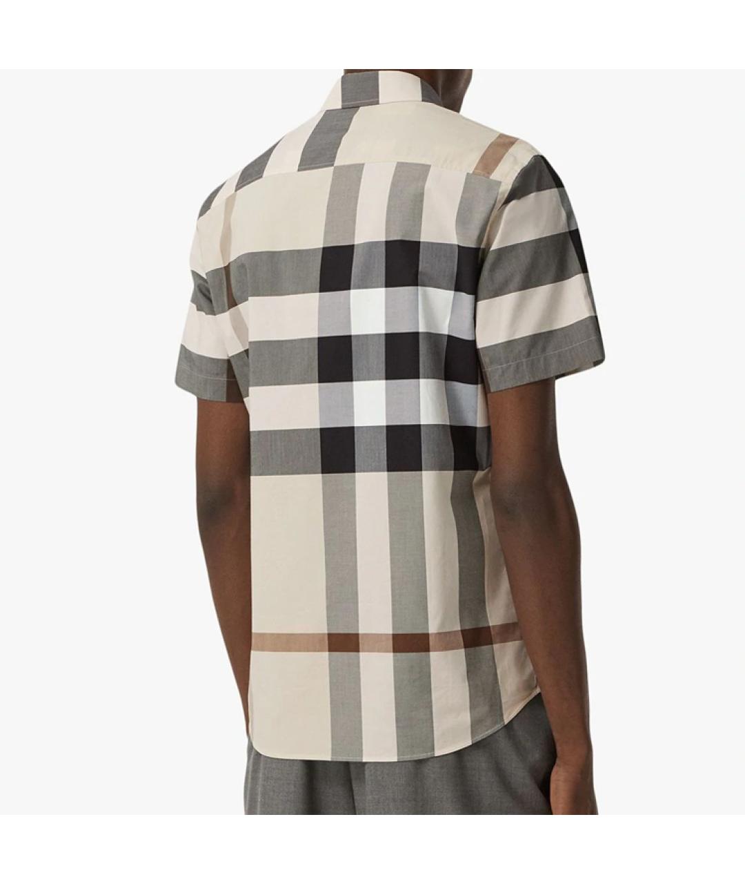 BURBERRY Бежевая хлопковая кэжуал рубашка, фото 4