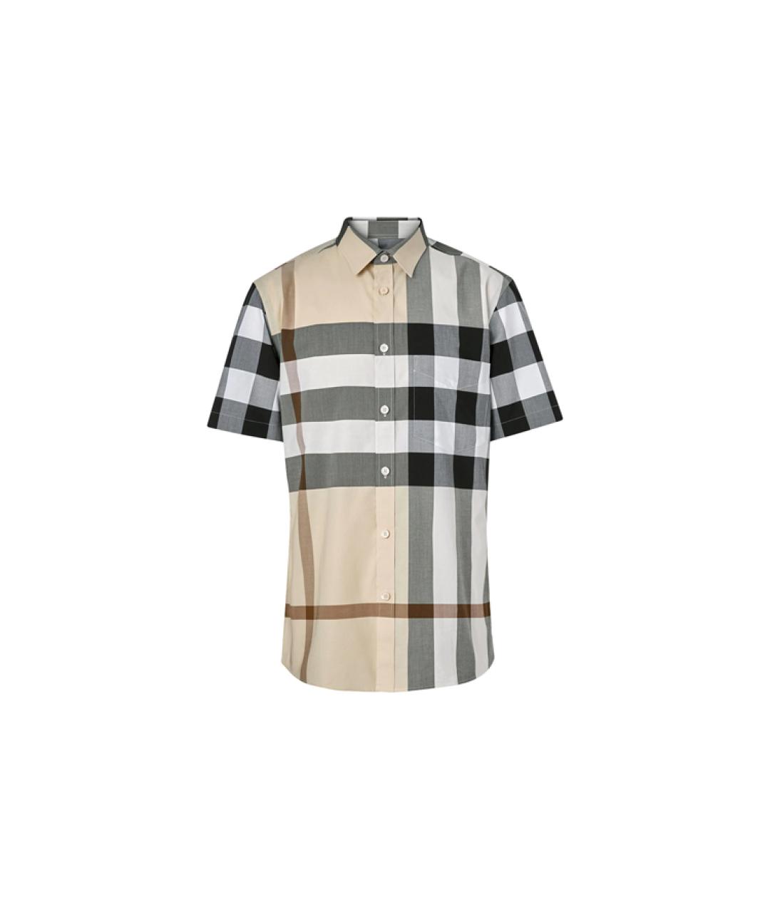BURBERRY Бежевая хлопковая кэжуал рубашка, фото 5