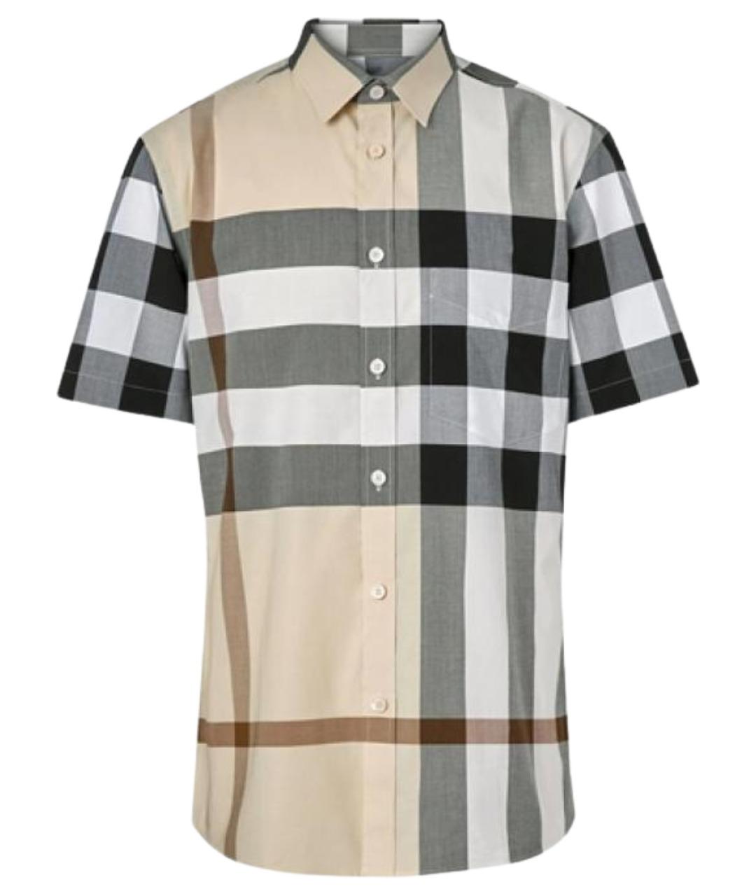 BURBERRY Бежевая хлопковая кэжуал рубашка, фото 1