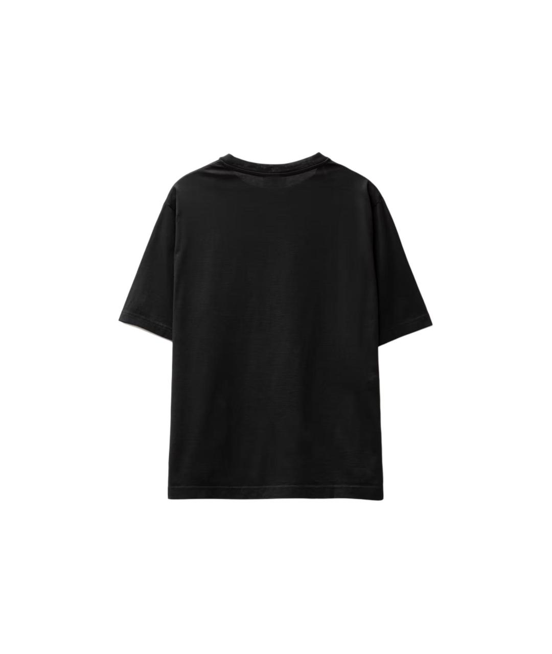 ACNE STUDIOS Черная хлопковая футболка, фото 2