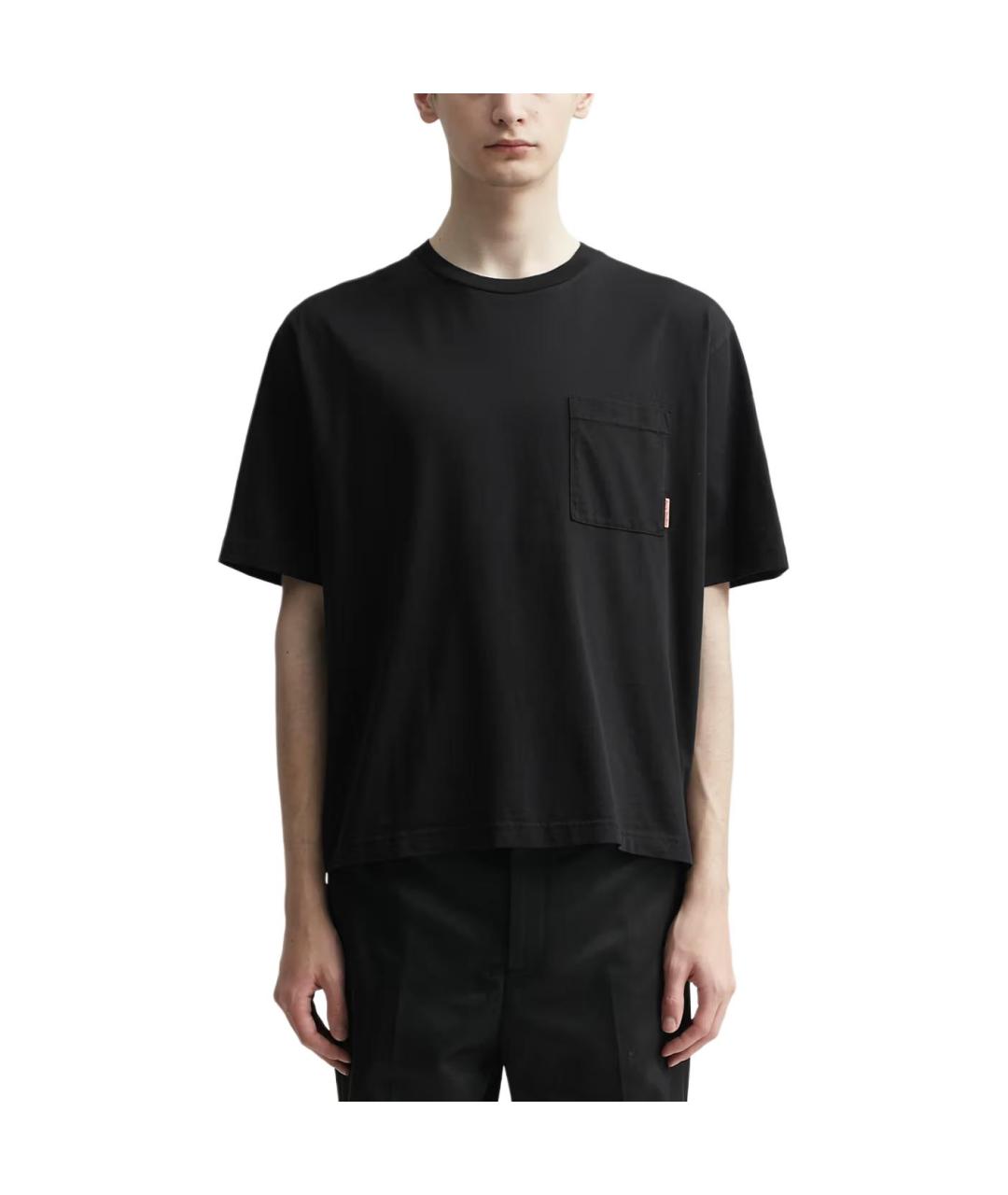 ACNE STUDIOS Черная хлопковая футболка, фото 4