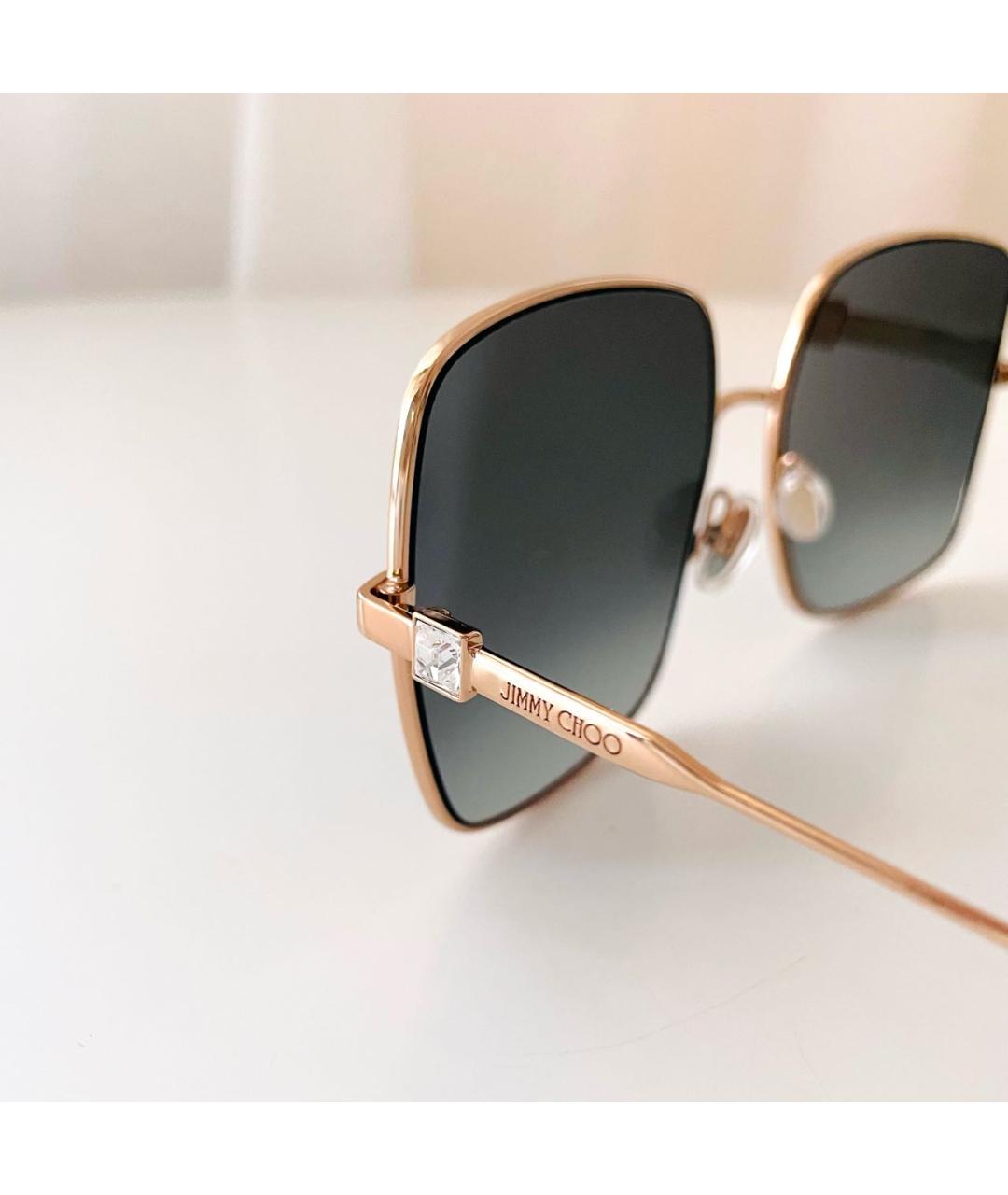 JIMMY CHOO Черные металлические солнцезащитные очки, фото 3