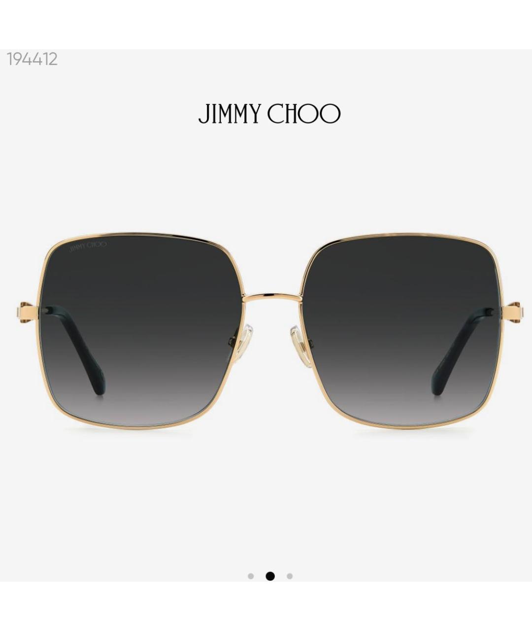 JIMMY CHOO Черные металлические солнцезащитные очки, фото 7