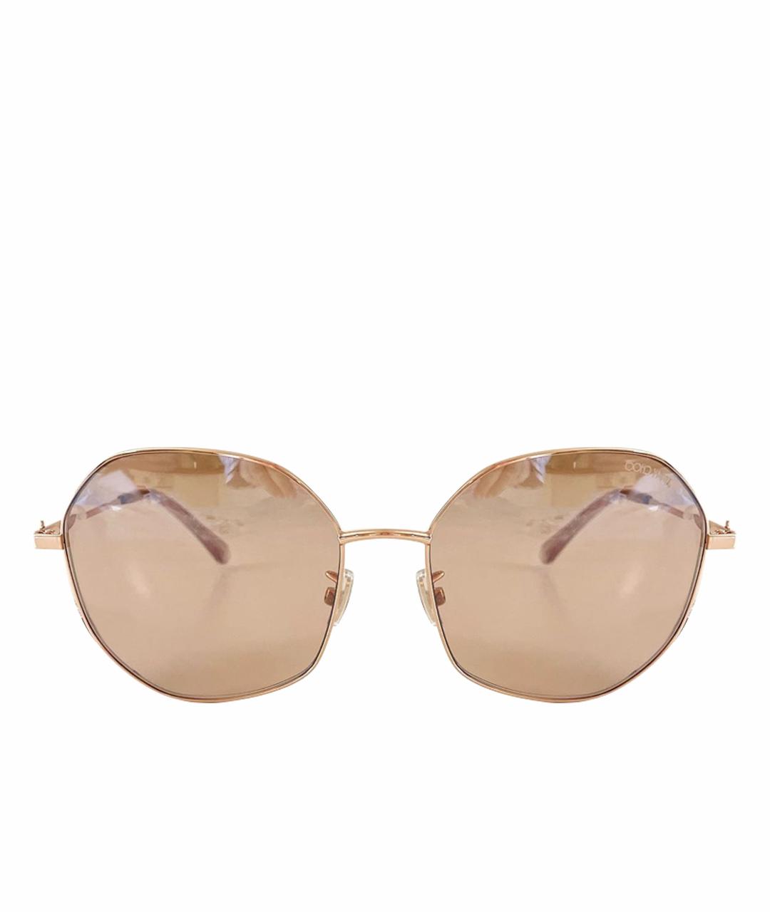 JIMMY CHOO Золотые металлические солнцезащитные очки, фото 9