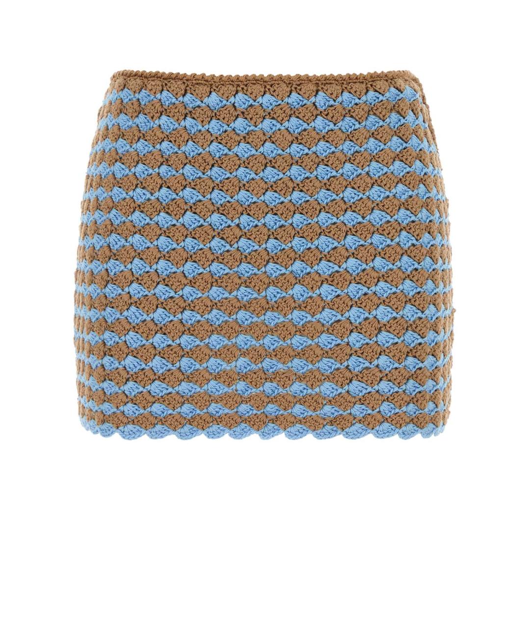 PRADA Мульти хлопковая юбка мини, фото 1