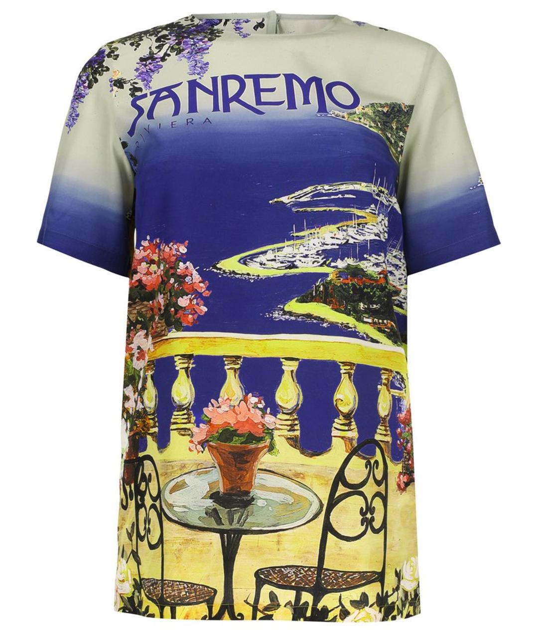 DOLCE&GABBANA Мульти шелковое коктейльное платье, фото 1