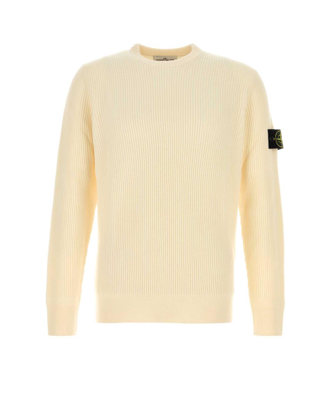 STONE ISLAND Бежевый атласный джемпер / свитер, фото 1
