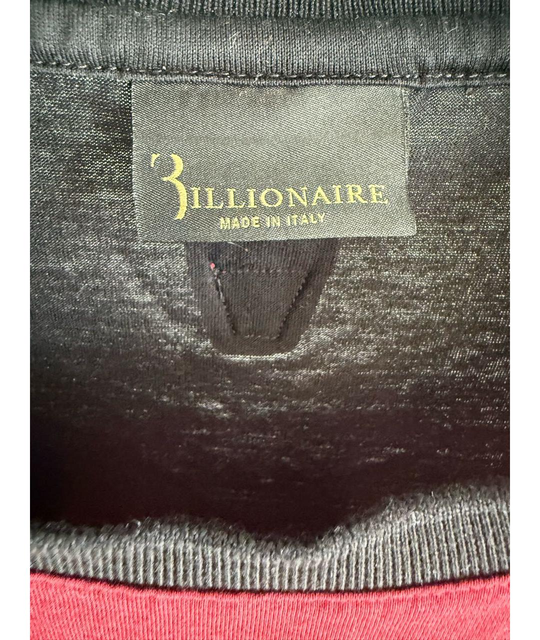 BILLIONAIRE Бордовая хлопковая футболка, фото 5