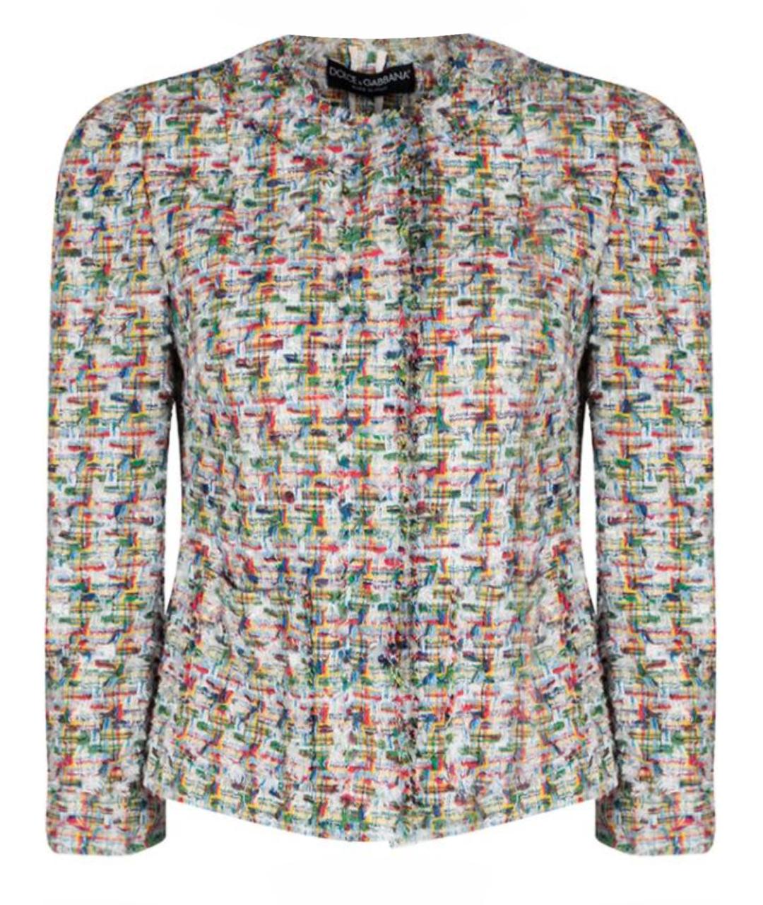 DOLCE&GABBANA Мульти хлопко-эластановый жакет/пиджак, фото 1