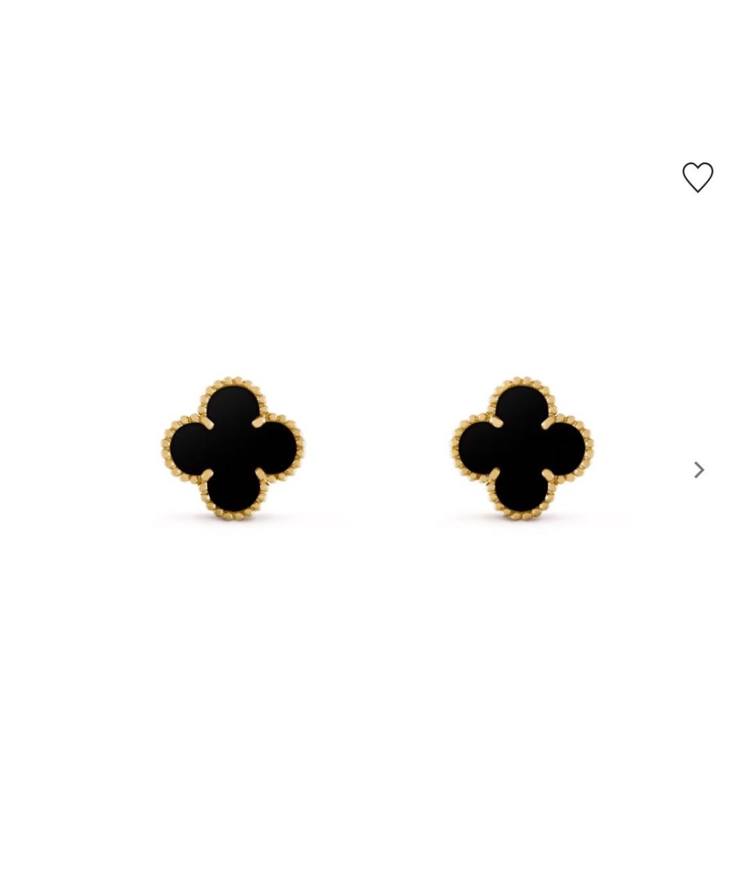 VAN CLEEF & ARPELS Черные серьги из желтого золота, фото 1