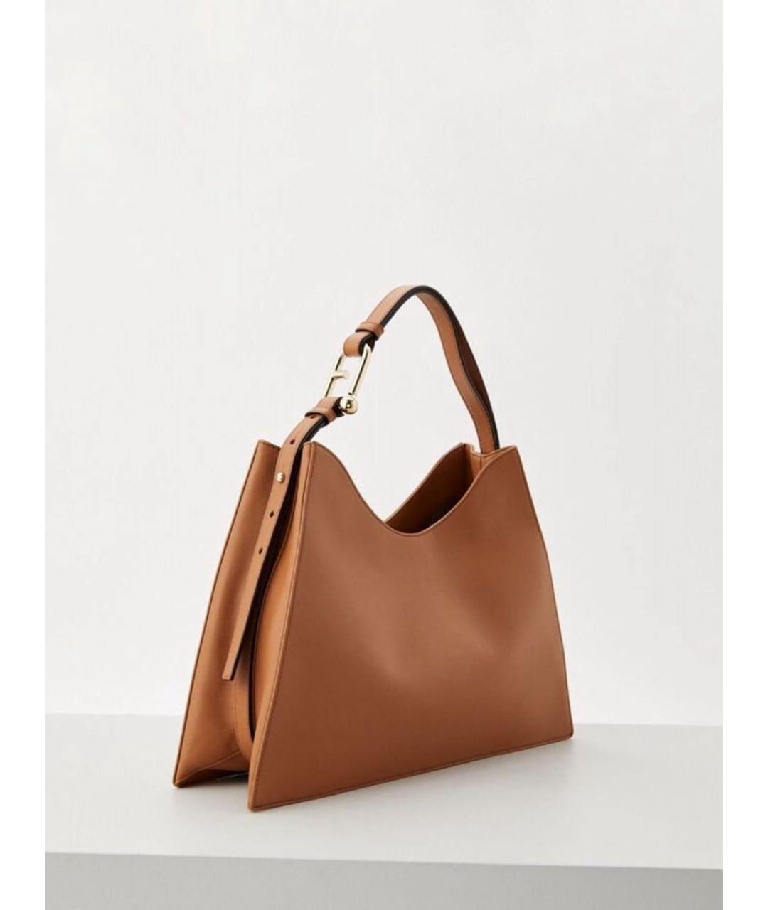 FURLA Коричневая кожаная сумка тоут, фото 2