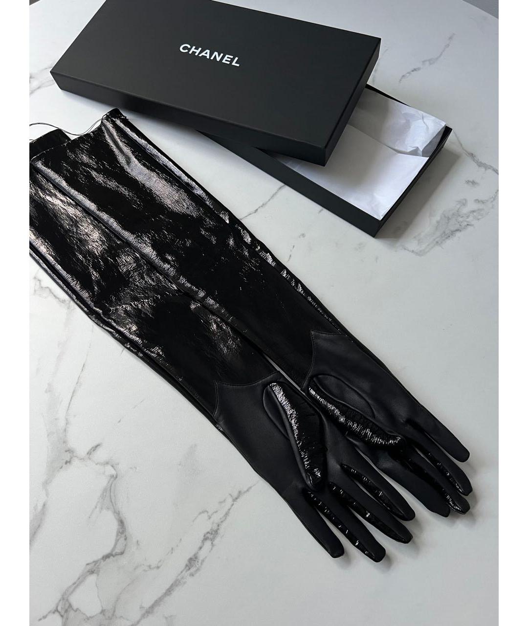 CHANEL Черные кожаные перчатки, фото 7