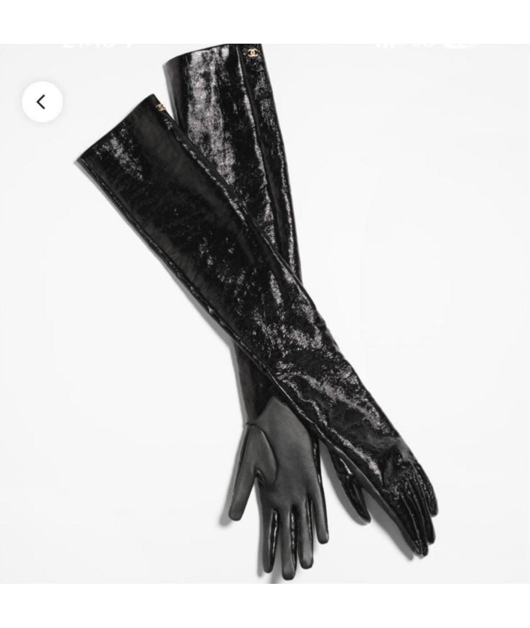 CHANEL Черные кожаные перчатки, фото 6