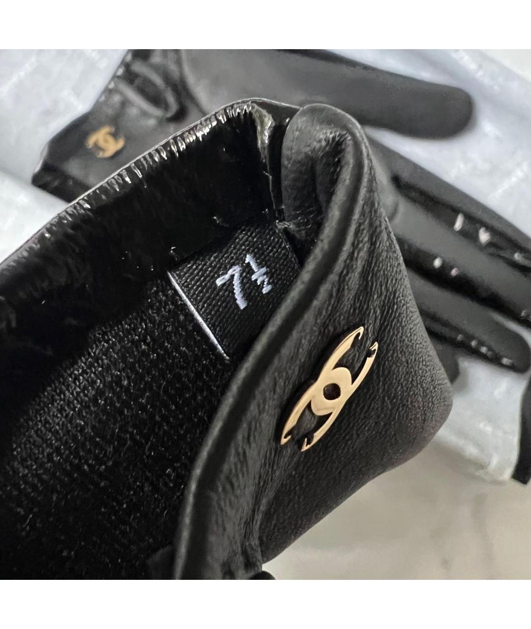 CHANEL Черные кожаные перчатки, фото 8