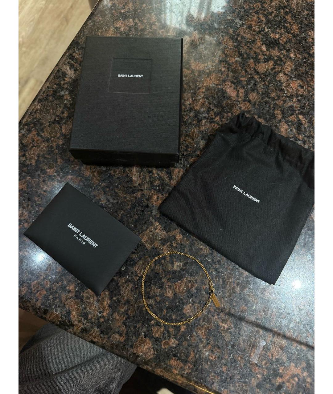 SAINT LAURENT Золотой браслет из желтого золота, фото 5