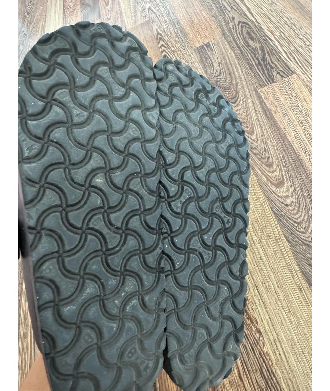 BIRKENSTOCK Черные кожаные сабо, фото 7