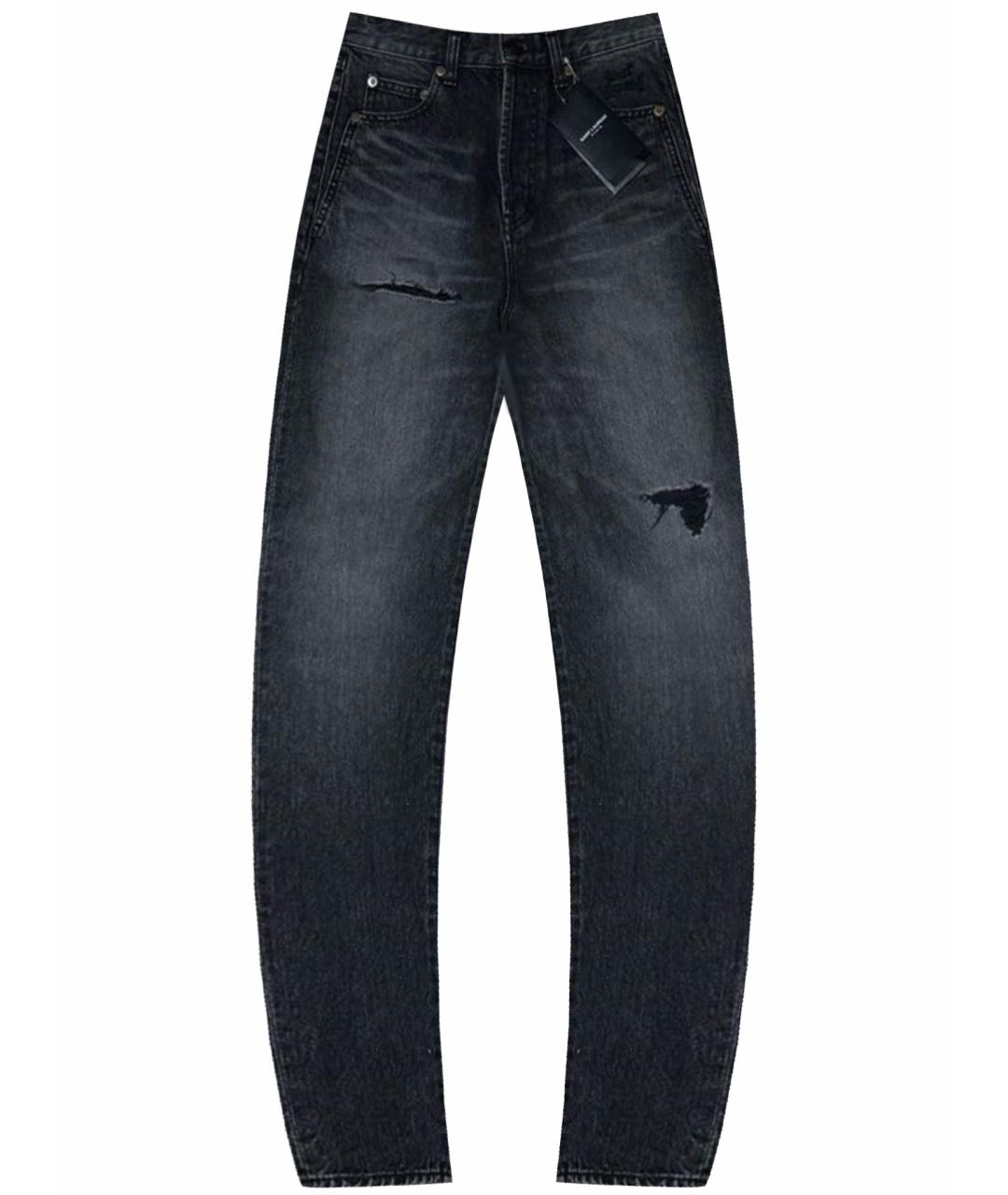 SAINT LAURENT Черные джинсы слим, фото 1