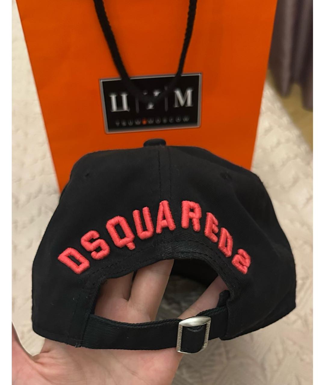 DSQUARED2 Черная хлопковая кепка, фото 4