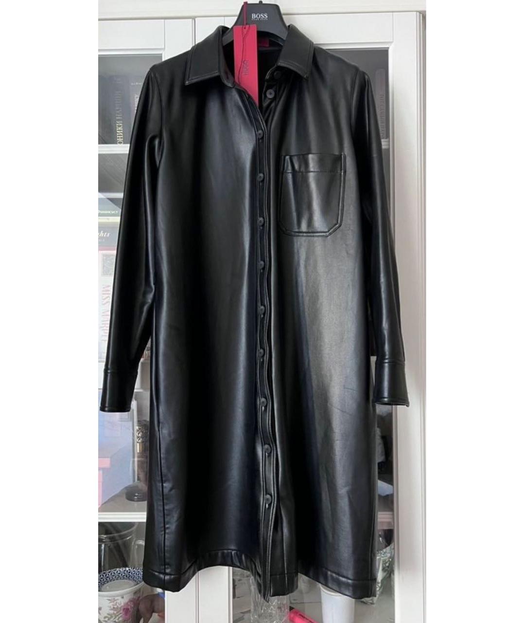 HUGO BOSS Черное кожаное платье, фото 7